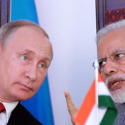 India Prime Minister Narendra Modi (right) and Russian President Vladimir Putin. Photo: AFP