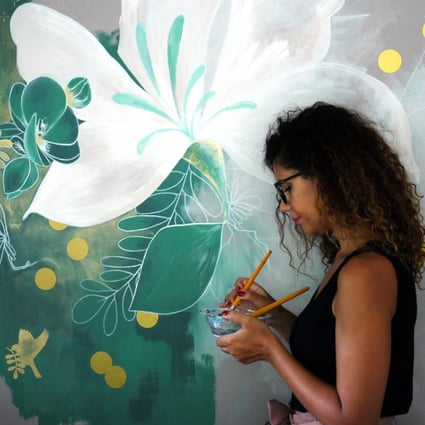 Hong Kong-based mural artist Assia Bennani.