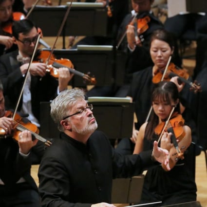 Composer James MacMillan conducts the Hong Kong Sinfonietta. Photo: courtesy of the Hong Kong Sinfonietta