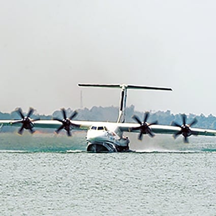After making its debut flight in December, China’s AG600 recently completed its first water trials. Photo: Handout
