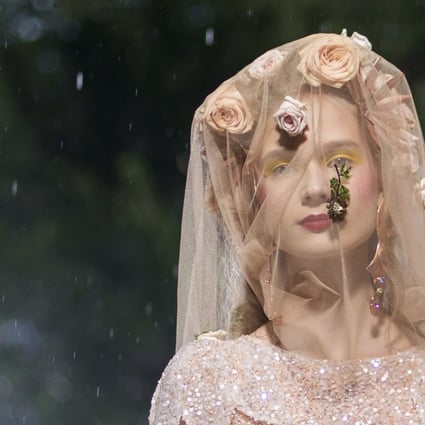 For the Rodarte show during Fashion Week, the raindrops and the misty air at the 19th-century Marble Cemetery enhanced both the visuals and the mood. Photo: Charles Sykes/Invision/AP
