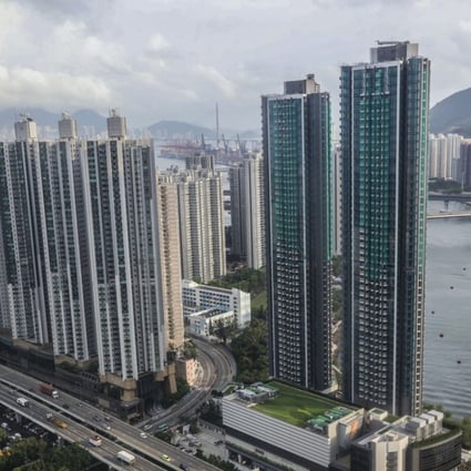 Residential properties are shown in Tsuen Wan West, including City Point (left) and Pavilia Bay (right). Photo: SCMP/ Felix Wong