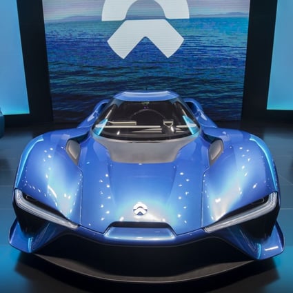 The Nio EP9 self-driving concept electric vehicle on display at Auto Shanghai 2017. Photo: Bloomberg