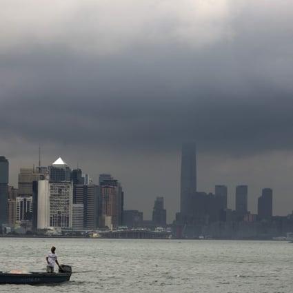 Dark clouds gather on the horizon as the city prepares for the arrival of Super Typhoon Mangkhut. Photo: Sam Tsang