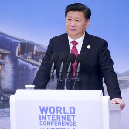 Chinese President Xi Jinping addresses the World Internet Conference in Wuzhen Town, east China’s Zhejiang Province. Photo: AP