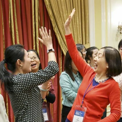 Teachers practising classroom activities during the annual National Chinese Language Conference held this year in Salt Lake City, Utah. Photo: David Keith