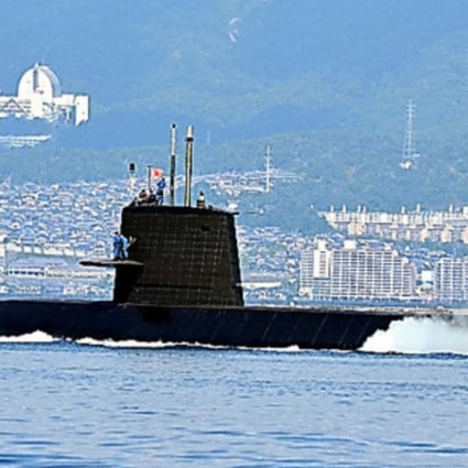 The Japanese submarine Kuroshio took part in military exercises in the South China Sea. Photo: Handout
