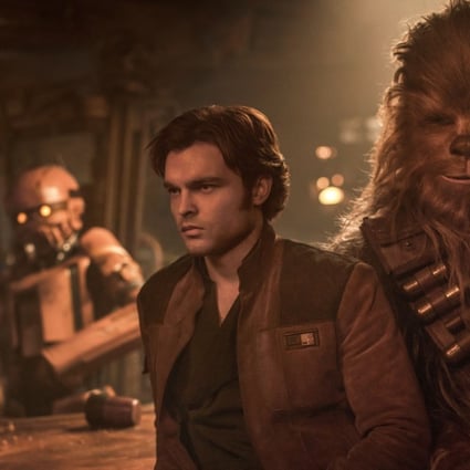 Disney CEO will slow down Star Wars releases to avoid franchise fatigue. Alden Ehrenreich (left) and Joonas Suotamo who plays Chewbacca in a still from Solo: a Star Wars Story. Photo: Jonathan Olley
