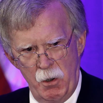 US National Security Adviser John Bolton speaks at a lunch in Washington earlier this month. Photo: AFP