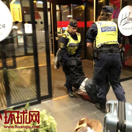 The satirical programme Svenska Nyheter lampooned the case of a man, Zeng, and his parents, who had to be removed by police from the Generator Stockholm hostel. Photo: Handout.