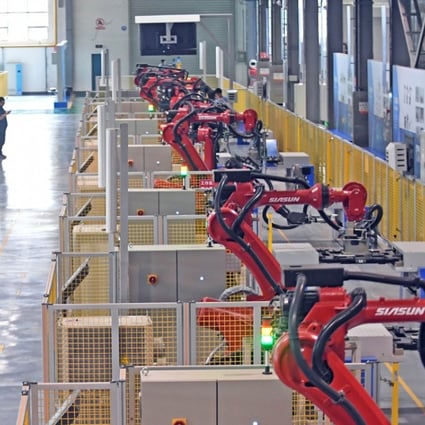 An industrial robot workshop of SIASUN in Shenyang, capital of northeast China's Liaoning Province. Photo: Xinhua