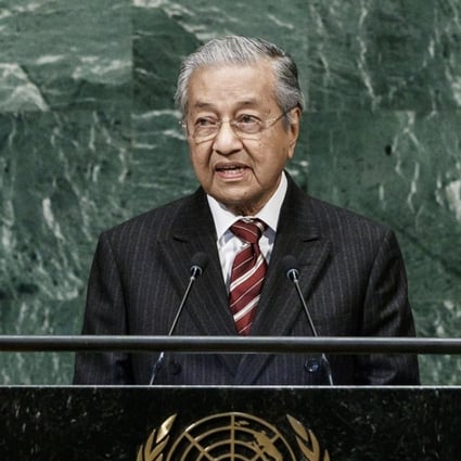 Malaysia's Prime Minister Mahathir Mohamad addresses the UN. Photo: EPA
