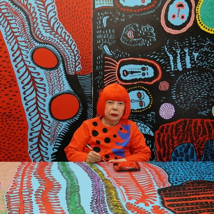 Artist Yayoi Kusama in a scene from the documentary film Kusama – Infinity (category IIB, Japanese, English), directed by Heather Lenz.