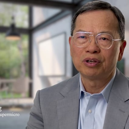 Screen grab of a company video from Supermicro, showing Charles Liang, co-founder, chief executive and chairman of the board. Source: YouTube