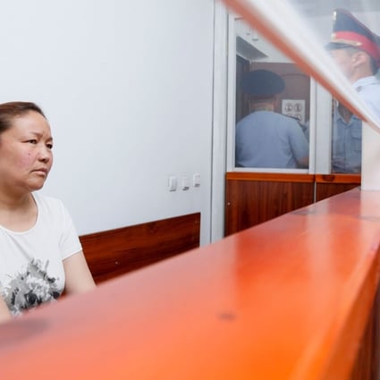 Sayragul Sauytbay at a court hearing in July in Zharkent, Kazakhstan. Photo: AFP