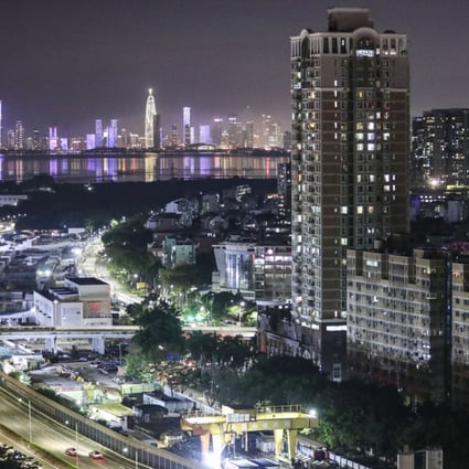 A night view showing the Beijing-Hong Kong-Macau expressway taken from the Futian district of Shenzhen, which is one of 11 cities included in the Greater Bay Area project. Photo: Roy Issa