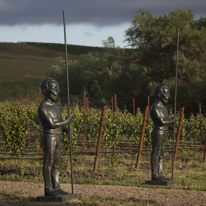 Yue Minjun’s Contemporary Terracotta Warriors (2005) at the Donum Estate winery in California. Photo: Clifton’s Republic