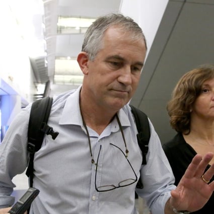 Victor Mallet arrives at Hong Kong Airport. Photo: Edmond So/SCMP