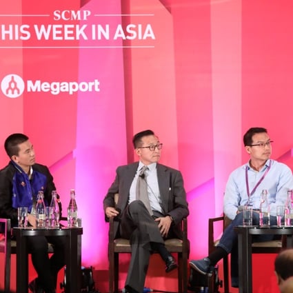 (left to right): Moderator Chua Kong-ho, the Post’s technology editor; Khailee Ng, 500 Startups managing partner; Joe Tsai, Alibaba Group executive vice-chairman and the Post’s chairman; Ming Maa, Grab president; and Thomas Tsao, Gobi Partners founding partner, at the China in Southeast Asia forum (China Conference) on Wednesday in Kuala Lumpur, Malaysia. Photo: K.Y. Cheng