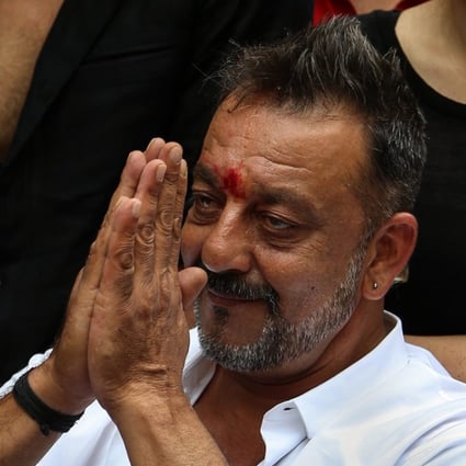 Bollywood actor Sanjay Dutt following his release from prison in 2016. Rajkumar Hirani’s new film, Sanju, charts the actor’s rise and fall and is an example of Bollywood’s willingness to tell more varied stories. Photo: EPA