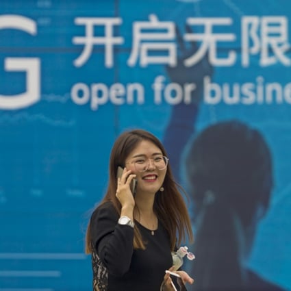 China’s 5G roll-out could be the country’s most expensive telecommunications development, with the government estimating total investments to reach 2.8 trillion yuan (US$404 billion) from 2020 to 2030. Photo: EPA-EFE