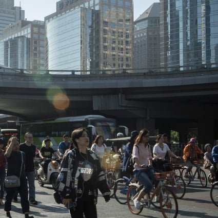 An opinion piece in Wednesday’s ﻿People’s Daily is part of Beijing’s propaganda effort to shore up consumer and business confidence in Chinese markets and the economy in response to growing public worries in China about the implications from prolonged trade hostilities with the US. Photo: Bloomberg