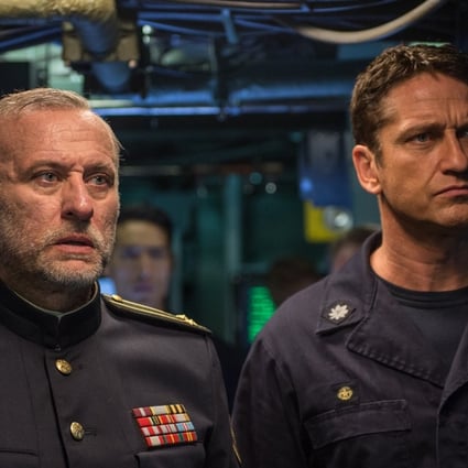 Michael Nyqvist and Gerard Butler look pensive in a scene from Hunter Killer (category IIB), directed by Donovan Marsh, and co-starring Gary Oldman. Photo: Jack English
