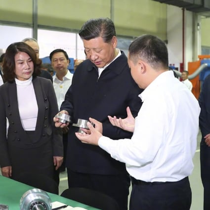 Chinese President Xi Jinping visits Gree Electric Appliances in Zhuhai on Monday. Photo: Xinhua