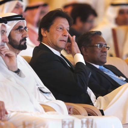 Pakistani Prime Minister Imran Khan alongside United Arab Emirates Prime Minister Sheikh Mohammad bin Rashed. Photo: AP
