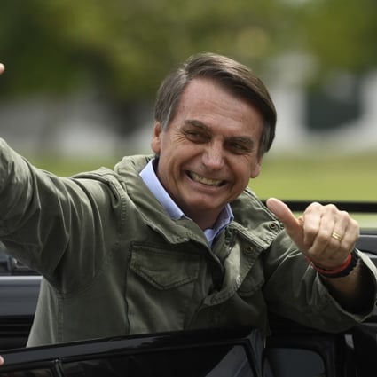 Incoming Brazilian President Jair Bolsonaro could bring uncertainty to his country’s relations with China. Photo: AFP
