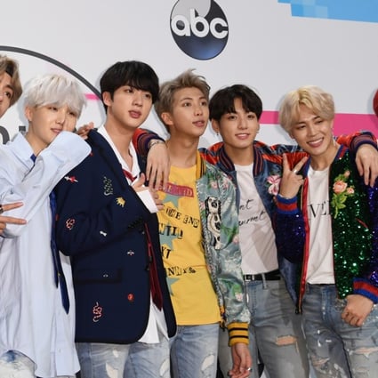 Boy band BTS pose at the 2017 American Music Awards in Los Angeles. Photo: AFP