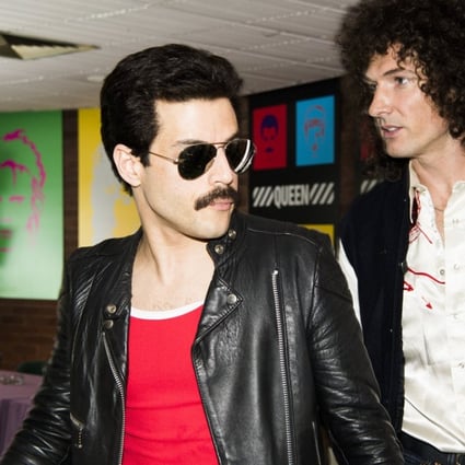 Rami Malek (left) as Freddie Mercury in Bohemian Rhapsody.