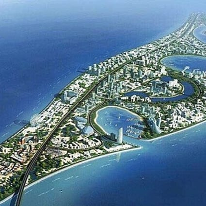 Artist Impression of Ruyi Island, an artificial island approximately 3 kilometres (1.9 mi) northeast of Haidian Island in southern China’s Hainan province. Photo: SCMP
