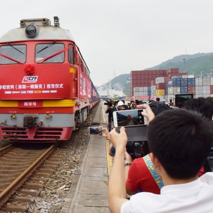 The railway cargo route linking Shenzhen with the Belarusian capital, Minsk, added another trade line to China’s planned economic corridor through Eurasia. Photo: Reuters