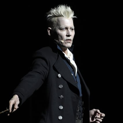 Johnny Depp as villain Gellert Grindelwald from Fantastic Beasts: The Crimes of Grindelwald at Comic-Con International in San Diego on July 21. Photo: AP