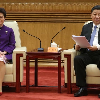 Chief Executive Carrie Lam and President Xi Jinping meet in Beijing. Photo: Handout.