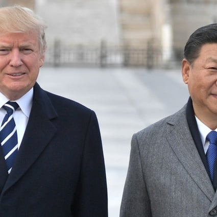US President Donald Trump and Chinese President Xi Jinping in Beijing on November 8, 2017. Photo: AFP