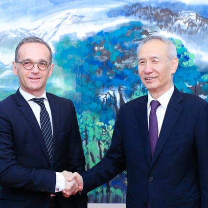 Liu He met German Foreign Minister Heiko Maas in Beijing this month, as China steps up efforts to find common ground with Europe. Photo: Xinhua