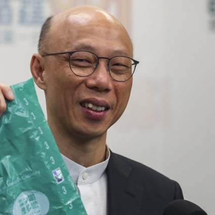 Secretary for the Environment Wong Kam-sing talks about his proposed waste charging scheme during an interview at Commercial Radio in Kowloon Tong on November 1. Photo: Xiaomei Chen