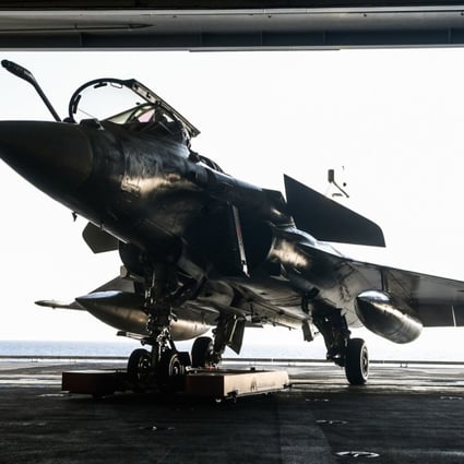 A French Navy Rafale fighter jet aboard the Charles de Gaulle aircraft carrier. Photo: EPA