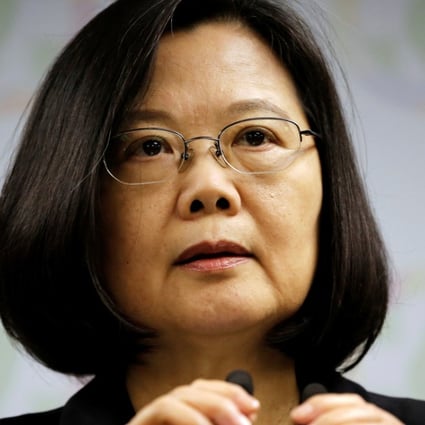 Taiwan President Tsai Ing-wen announces her resignation as chairwoman of the Democratic Progressive Party after stinging local election results at the weekend. Photo: Reuters