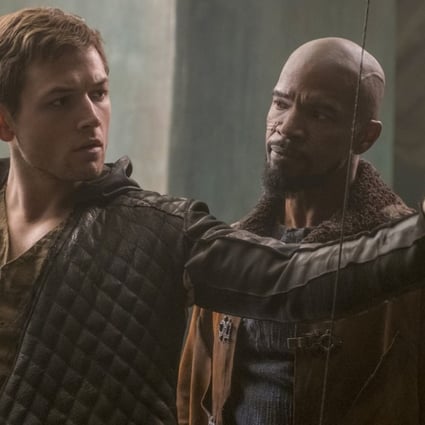 Taron Egerton (left) and Jamie Foxx in Robin Hood (category IIB), directed by Otto Bathurst and also starring Ben Mendelsohn.