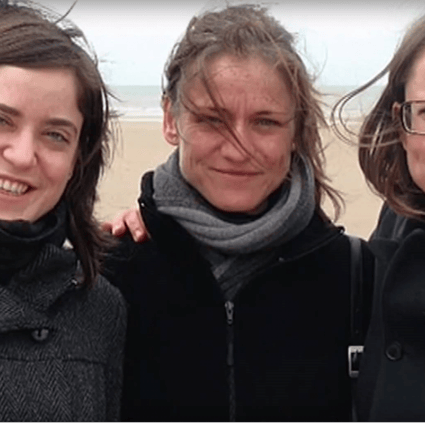 Tine Nys (centre), with her two sisters, in a family photo provided to the Belgian TV show Terzake. Photo: Terzake
