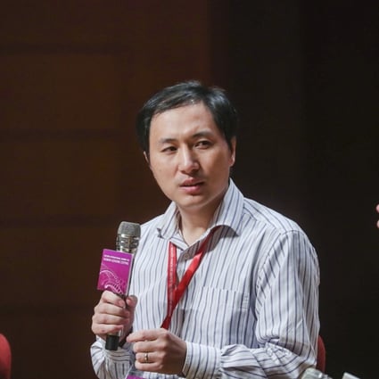 Chinese scientist He Jiankui, who claims to have made gene-edited babies, attends the second international summit on Human Genome Editing at the University of Hong Kong, on Wednesday. Photo: Sam Tsang