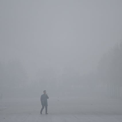 Visibility is low as smog descends on Tianjin on Monday. The city is bracing for more of the same this weekend. Photo: Reuters