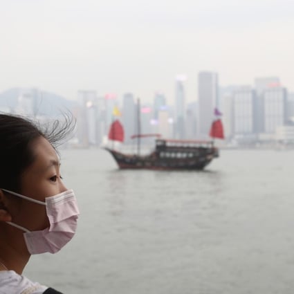 A hazy day at the Tsim Sha Tsui waterfront. Photo: Nora Tam