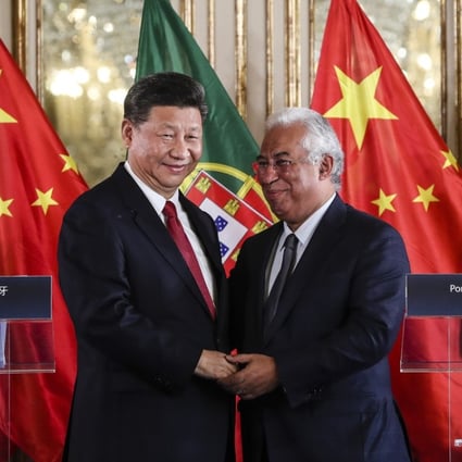 China’s President Xi Jinping and Portugal’s Prime Minister Antonio Costa oversaw the signing of a memorandum of understanding on the Belt and Road Initiative. Photo: EPA-EFE