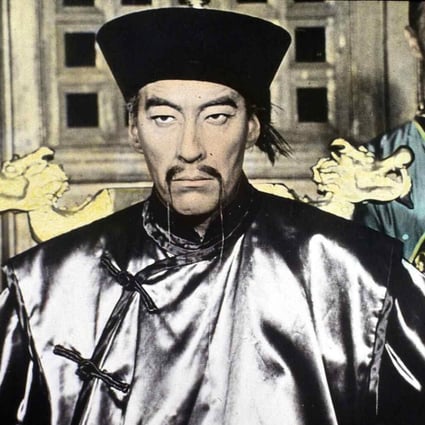 Christopher Lee as Fu Manchu, the fictional character today regarded as an offensive depiction of a racist Chinese stereotype. Photo: Alamy