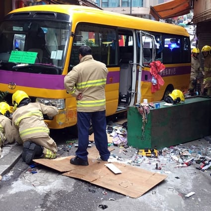 The crash happened in North Point shortly before 2pm on Monday. Photo: Handout