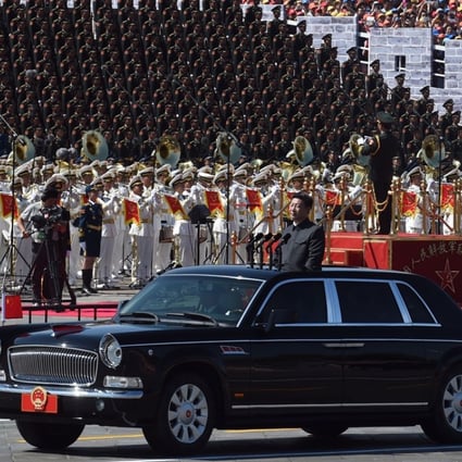 China’s President Xi Jinping begins a review of troops during a 2015 military parade marking the 70th anniversary of Japan’s defeat in the second world war. Photo: AFP